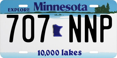 MN license plate 707NNP
