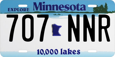 MN license plate 707NNR