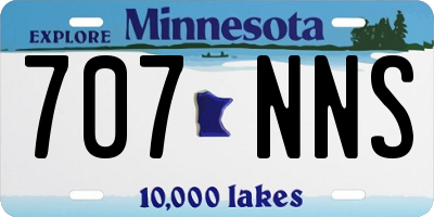 MN license plate 707NNS