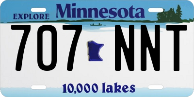 MN license plate 707NNT