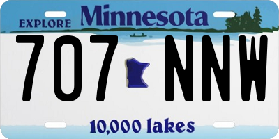 MN license plate 707NNW