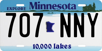 MN license plate 707NNY