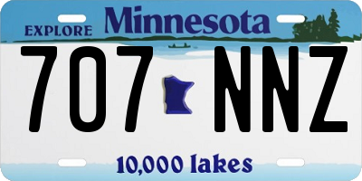 MN license plate 707NNZ