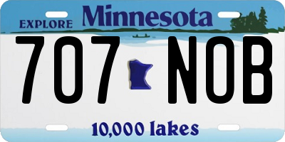 MN license plate 707NOB