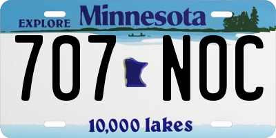 MN license plate 707NOC