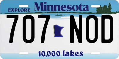 MN license plate 707NOD