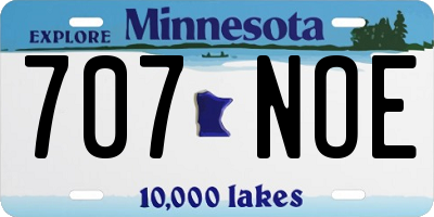 MN license plate 707NOE