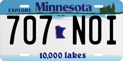 MN license plate 707NOI