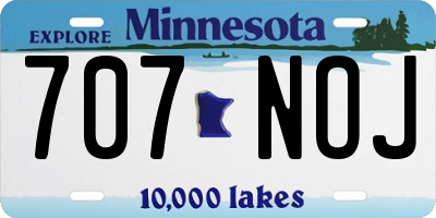 MN license plate 707NOJ