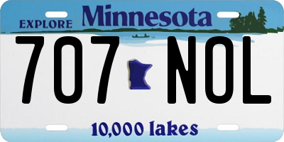 MN license plate 707NOL