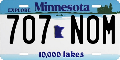 MN license plate 707NOM
