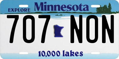 MN license plate 707NON