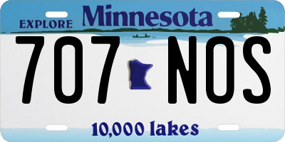 MN license plate 707NOS