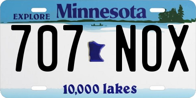 MN license plate 707NOX