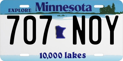 MN license plate 707NOY