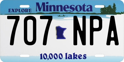 MN license plate 707NPA