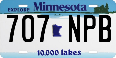 MN license plate 707NPB
