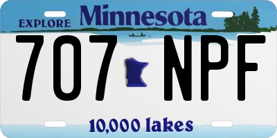 MN license plate 707NPF