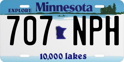 MN license plate 707NPH