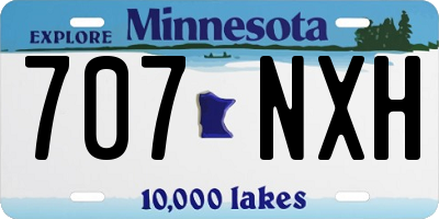 MN license plate 707NXH