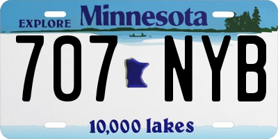 MN license plate 707NYB