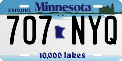 MN license plate 707NYQ
