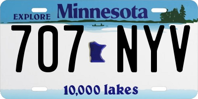 MN license plate 707NYV