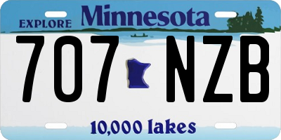MN license plate 707NZB