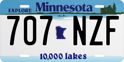 MN license plate 707NZF