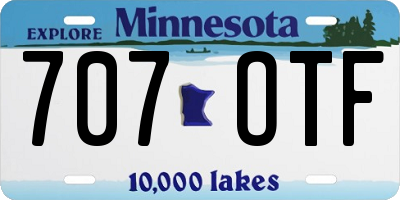 MN license plate 707OTF