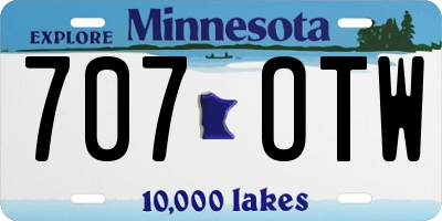 MN license plate 707OTW
