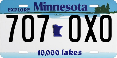 MN license plate 707OXO