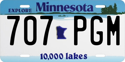 MN license plate 707PGM