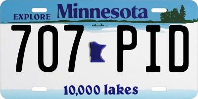 MN license plate 707PID