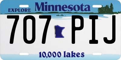 MN license plate 707PIJ