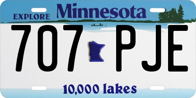 MN license plate 707PJE