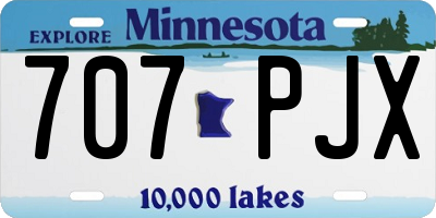 MN license plate 707PJX
