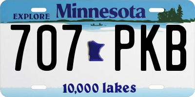 MN license plate 707PKB