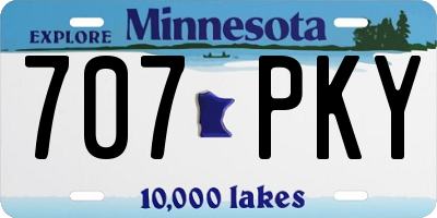 MN license plate 707PKY