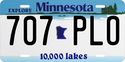 MN license plate 707PLO