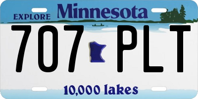 MN license plate 707PLT