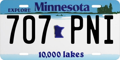MN license plate 707PNI