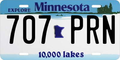 MN license plate 707PRN