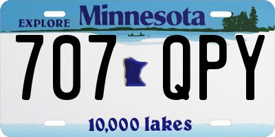 MN license plate 707QPY