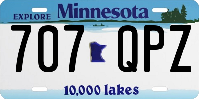 MN license plate 707QPZ