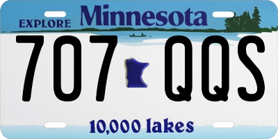 MN license plate 707QQS