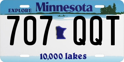 MN license plate 707QQT