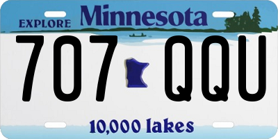 MN license plate 707QQU