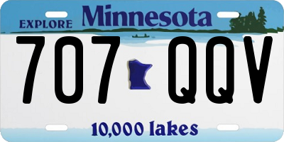 MN license plate 707QQV