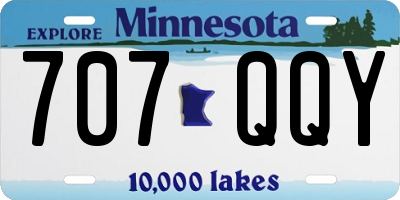 MN license plate 707QQY